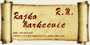 Rajko Markčević vizit kartica